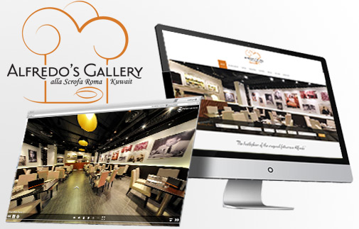 Sito internet e Virtual Tour 360 - Alfredo's Gallery Kuwait - Creative Web Studio